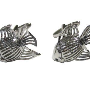 Silver Toned Tropical Fish Cufflinks